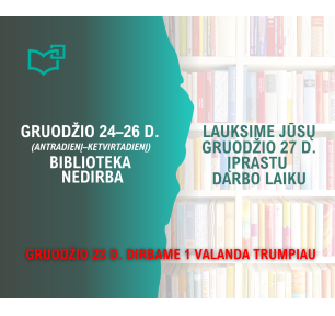 Darbo laikas per šv. Kalėdas 