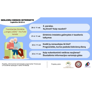 AKCIJOS „SENJORŲ DIENOS INTERNETE 2023“ RENGINIAI