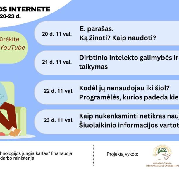 AKCIJOS „SENJORŲ DIENOS INTERNETE 2023“ RENGINIAI