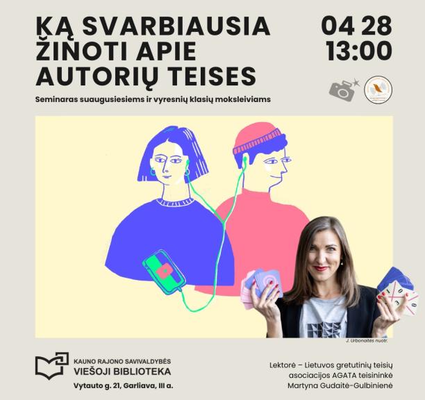 Seminaras „Ką svarbiausia žinoti apie autorių teises“