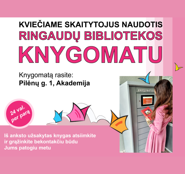 RINGAUDŲ BIBLIOTEKOS KNYGOMATAS – AKADEMIJOJE
