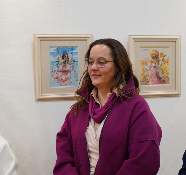 Benitos Mincevičiūtės parodos „Dievas mane sukūrė moterimi" pristatymas bibliotekoje