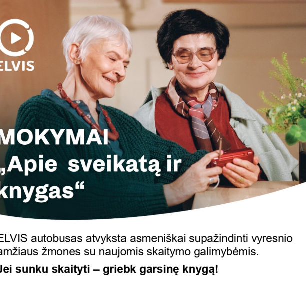 ELVIS garsinių knygų autobusas atvyksta į Šlienavą, Piliuoną, Vandžiogalą, Eigirgalą