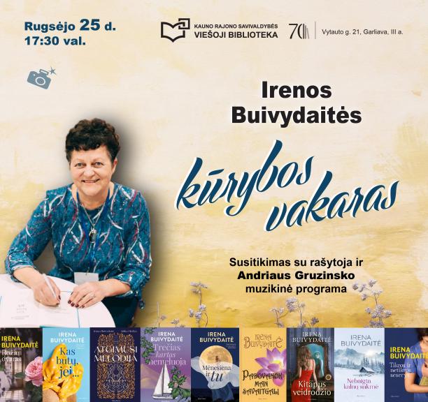 Rašytojos Irenos Buivydaitės kūrybos vakaras