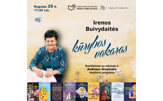 Rašytojos Irenos Buivydaitės kūrybos vakaras
