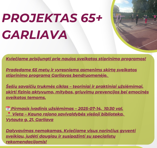 Sveikatinimo programa 65+