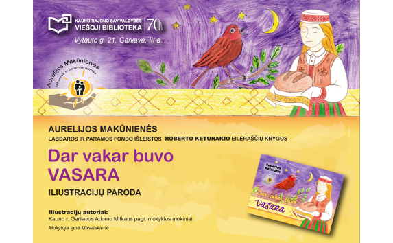 Knygos „Dar vakar buvo vasara“ iliustracijų paroda