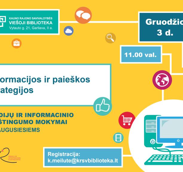 MIRKT mokymai: informacijos ir paieškos strategijos