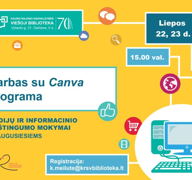 Darbas su CANVA programa