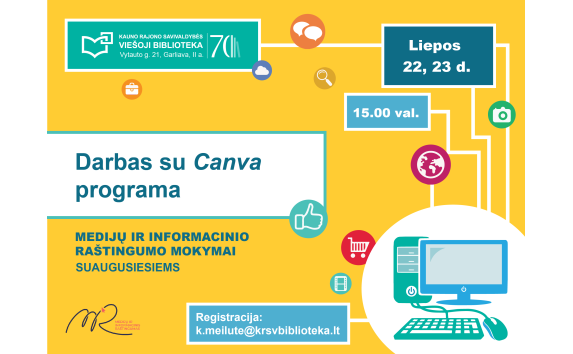 Darbas su CANVA programa