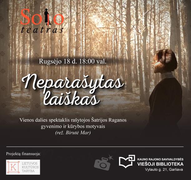 „Solo teatro“ spektaklis „Neparašytas laiškas“