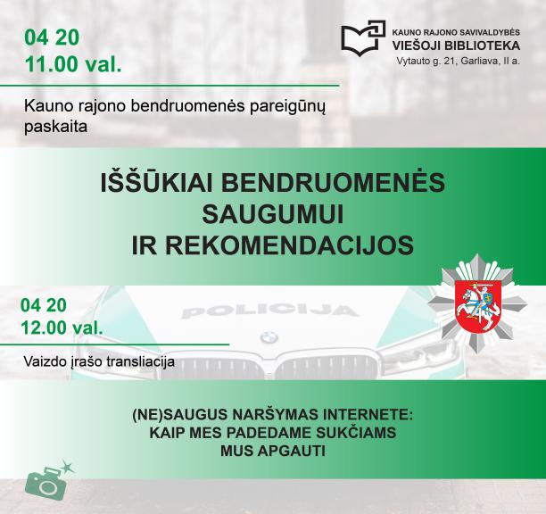 Iššūkiai bendruomenės saugumui ir rekomendacijos