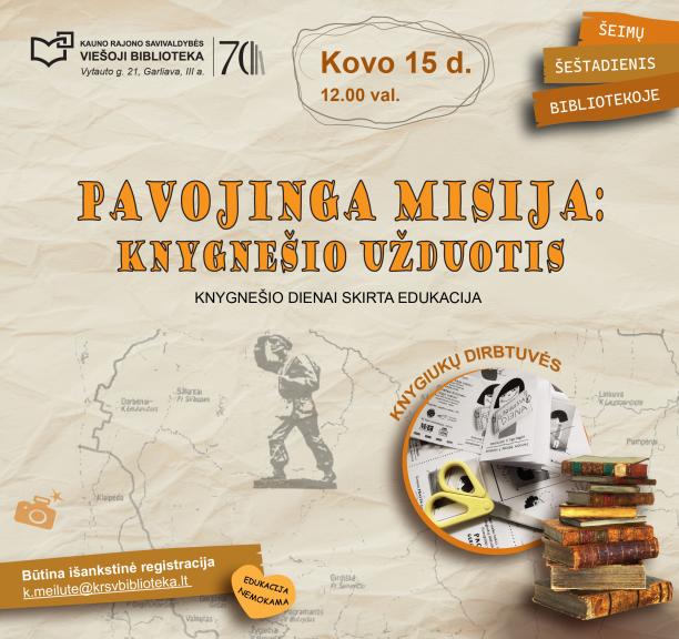 Pavojinga misija: knygnešio užduotis