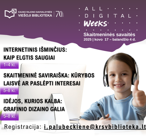 Edukacijos moksleiviams: „Skaitmeninės savaitės 2025“