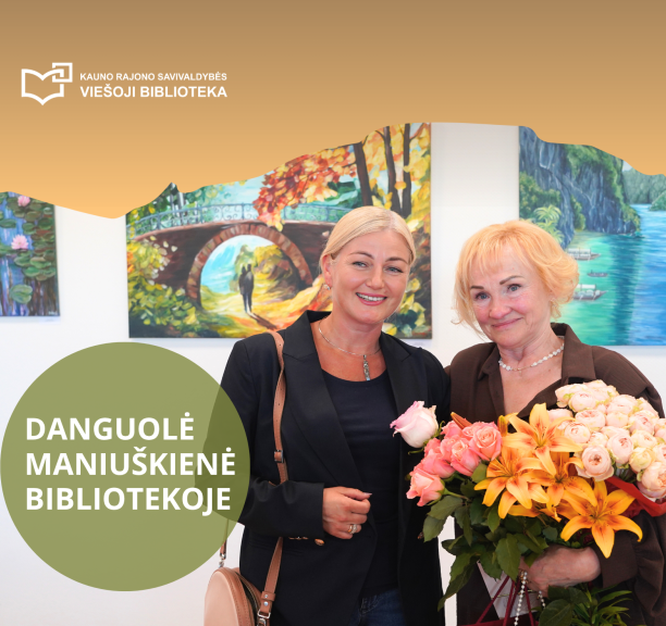 Kūrybinis skrydis, nepavaldus laikui: Danguolės Maniuškienės tapybos darbų parodos pristatymas bibliotekoje